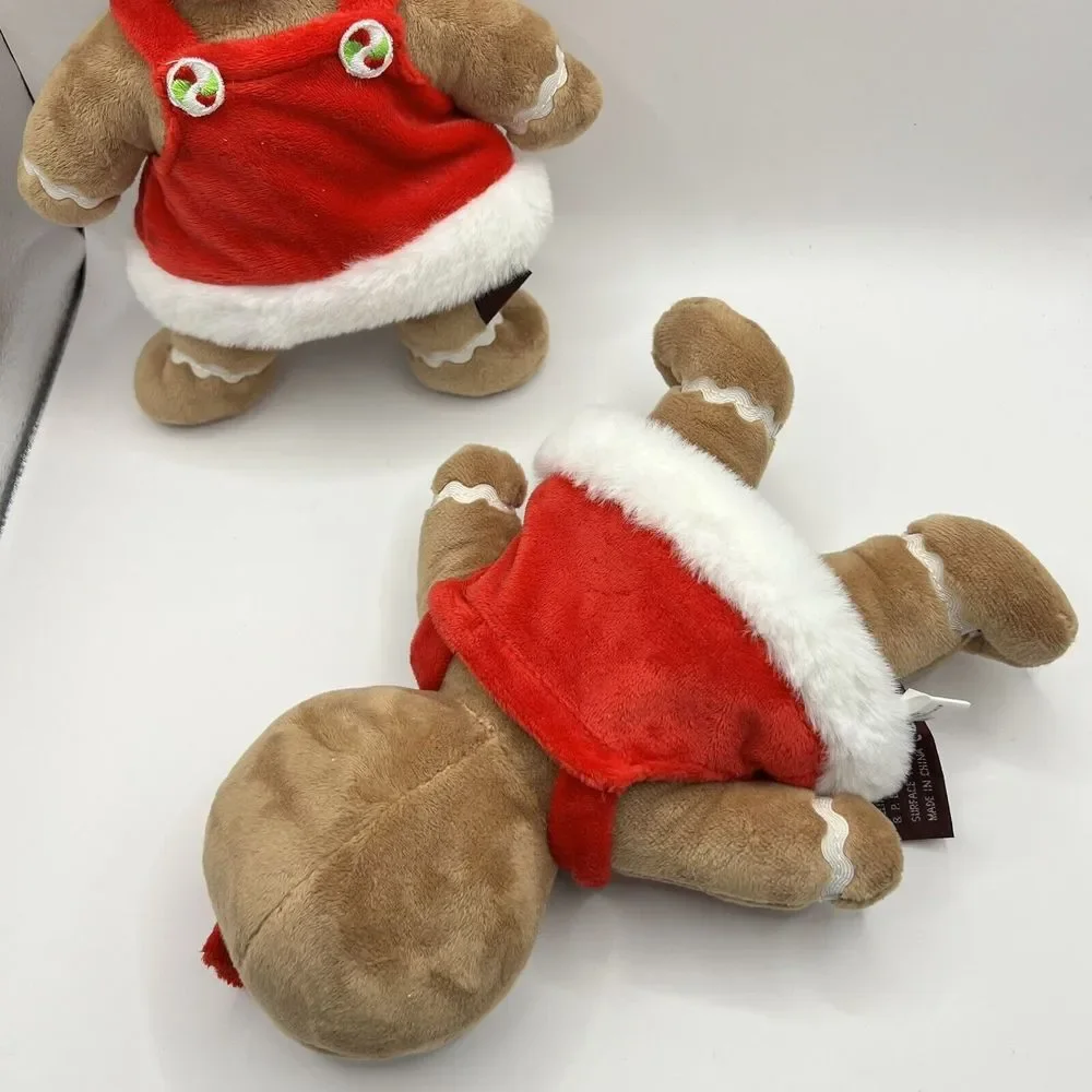 TWO Holly Ginger Gingerbread‎ Plush, 10 Inch, Gingerbread Doll Christmas Plush